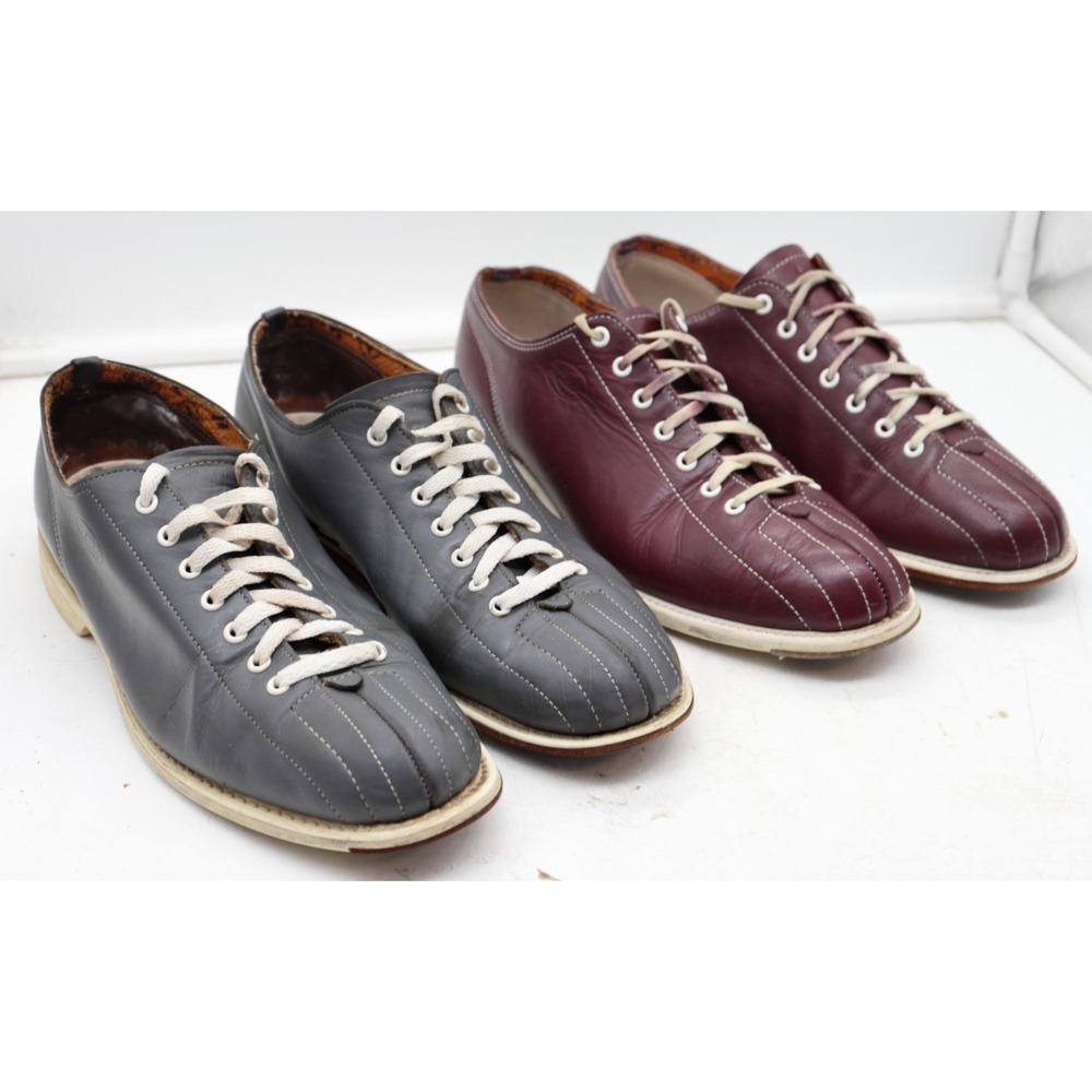Vintage Linds Classic Leather Bowling Shoes | (Lot of 2) Men's 9.5D & 10D